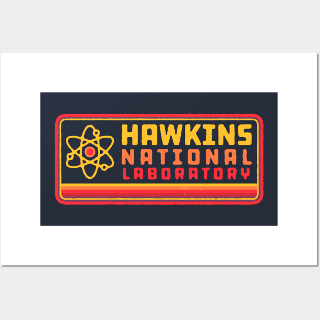 Hawkins National Laboratory Hawkins Lab Indiana Stranger Things Retro 80s Logo Wall Art by GIANTSTEPDESIGN